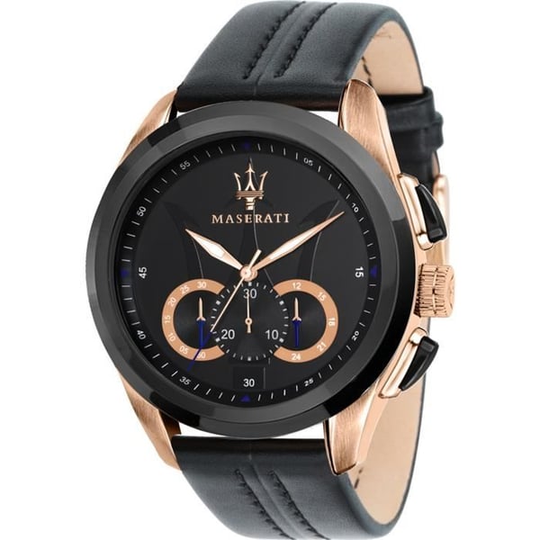 Herrur - Maserati - Traguardo R8871612025 - Kvarts - Läder - Klocka med kronograf