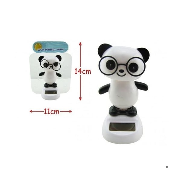 Figurin - EUROWEB - Panda - Animerad - Solenergi - 10,5 cm