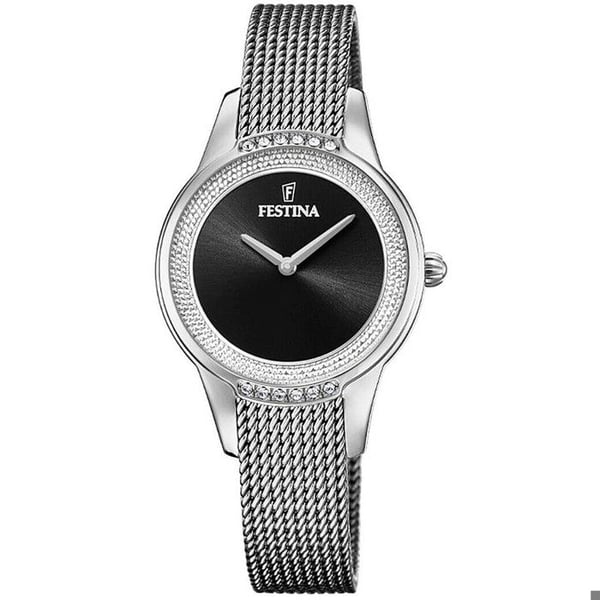 Damklocka - Festina - 20494 - Analog - Rostfritt stål - 12 Swarovski