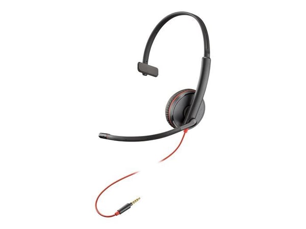 HP Inc. Poly Blackwire 3215 trådbundet headset on-ear 3,5 mm-uttag, USB-C