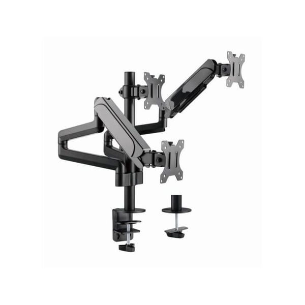 Gembird MA-DA3-01 Kolmoistuki 27" VESA 100 Max 21Kg Musta