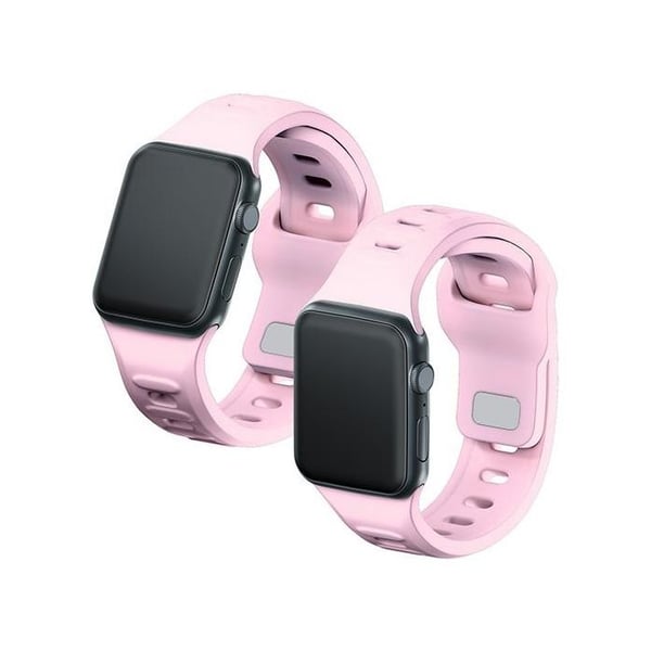 Rosa silikonfodral 3MK för Apple Watch 38 mm;