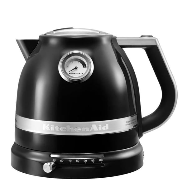Vattenkokare - KITCHEN AID - Retro svart - 2400 Watt - 1,5L - Dubbla väggar - Justerbar temperatur