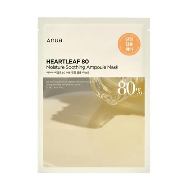 Tygmask - ANUA - HEARTLEAF 80 - Fuktgivande - Lugnande - Vegansk - 27ml