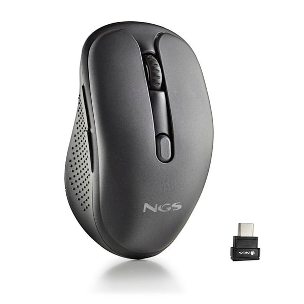 NGS EVO MIX: Uppladdningsbar lasersensor mus med multimode trådlös anslutning. 2.4 GHz+Bluetooth 5.0+Bluetooth 5.1. Tyst. DPI: 1200