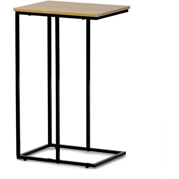 Soffbord - Rektangulär - MDF - Vild ek - Svart metall - 66x30x40 cm