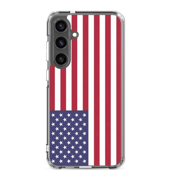 Mobilskal – USA:s flagga – Kompatibel med Samsung Galaxy S22 Ultra – Mjuk skydd – Slitstark och stötresistent – Pixelforma
