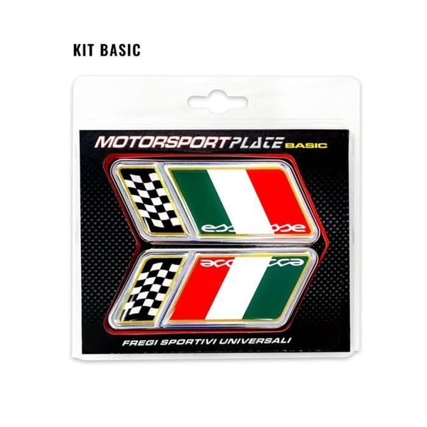 Badges Sportifs - Italien Esseesse - Kit Basic - 3D-klistermärken - 9x3,5 cm - Svart