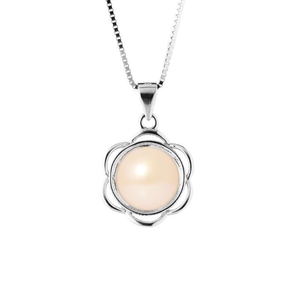 Halsband - PERLINEA - Blomma - AAA+ Sötvattensodlad pärla - 925 Silver - 42 cm