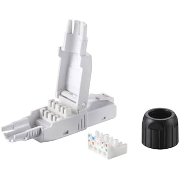 RJ45-kontakt Cat.6A - EQUIP - Paket med 5 - Verktygfri montering - Guldpläterad - RoHS