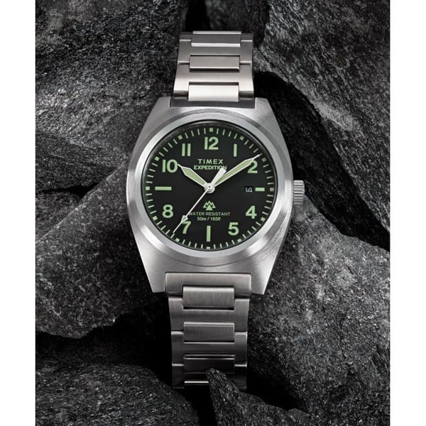 Klocka - TIMEX - TW2Y18300 - Rostfritt stål - 39 mm - Vattentålig 5 bar