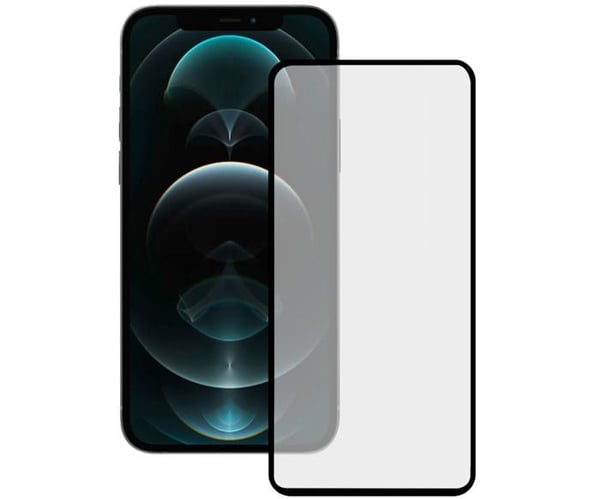 Skärmskydd - KSIX - iPhone 14 Pro - Härdat glas - Svart kant - Full Glue - 9H