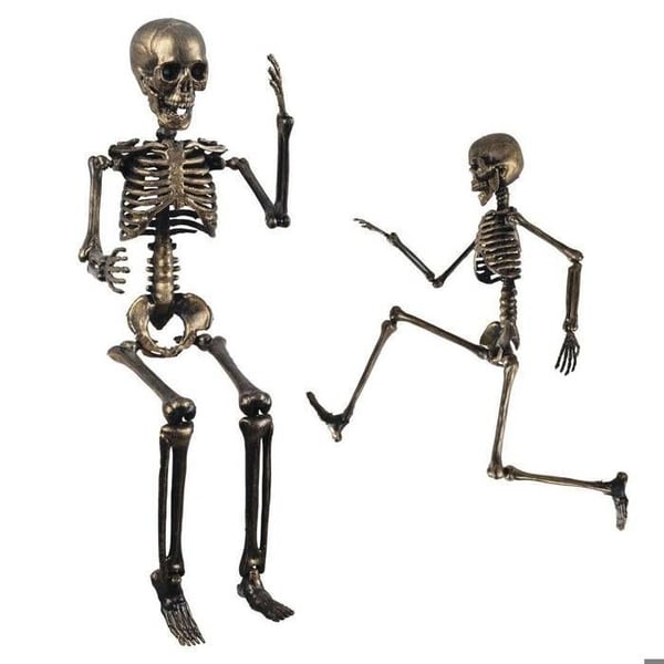 Ledad Skelett - LILLA CLOWNEN - 23569 - 40 cm - Åldrad Brons Effekt - Halloween Dekoration Ledad Skelett - LILLA CLOWNEN - 23569 - 40 cm - Åldrad Brons Effekt - Halloween Dekoration