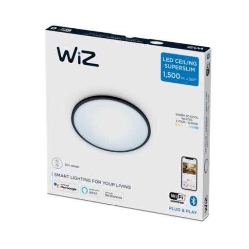 Dimbar LED-taklampa - TECHBREY - WiZ - 16W - WiFi + Bluetooth - Svart - 23xØ292 mm