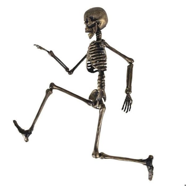 Ledad Skelett - LILLA CLOWNEN - 23569 - 40 cm - Åldrad Brons Effekt - Halloween Dekoration
