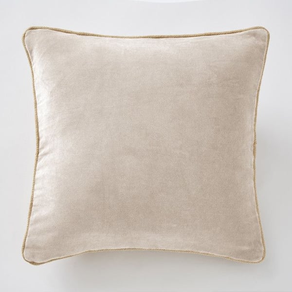 Kudde med avtagbart flätat överdrag 45 x 45 cm "César" Cotton Velvet - César Pampa