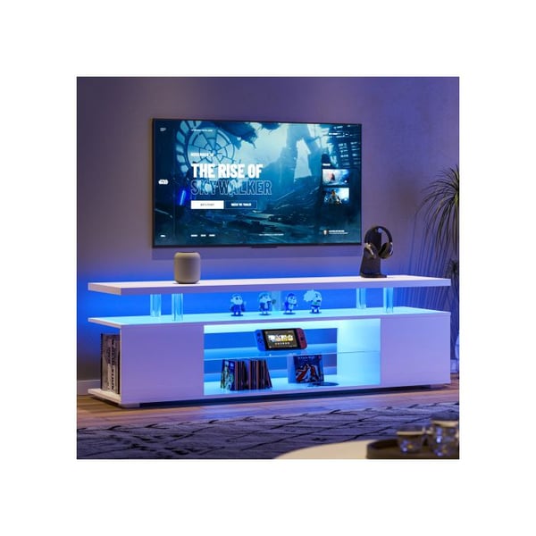 TV-møbel til TV 65" LED Game & Entertainment Center Medieopbevaringskonsol
