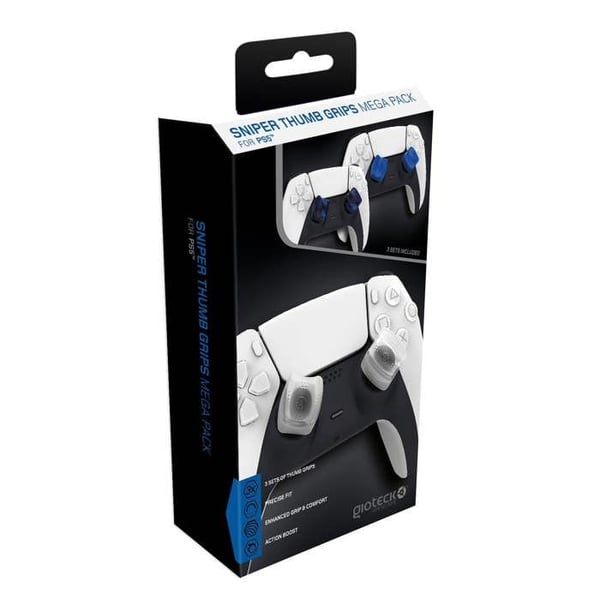 Gioteck SMP PS5 - Tumskydd PS5 Megapack Bouchons/Capuchons/Skal i Silikon för Playstation 5 - Antiglidande -
