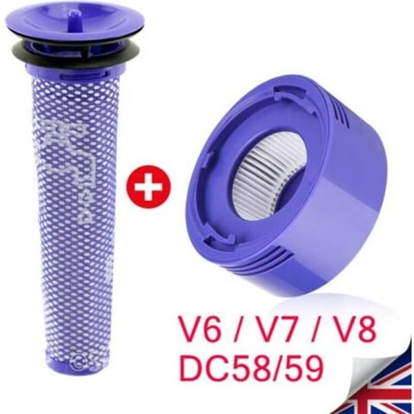 Filter Dammsugare - Dyson - V7 V8 - Tvättbar - Ersättning - Hög kvalitet