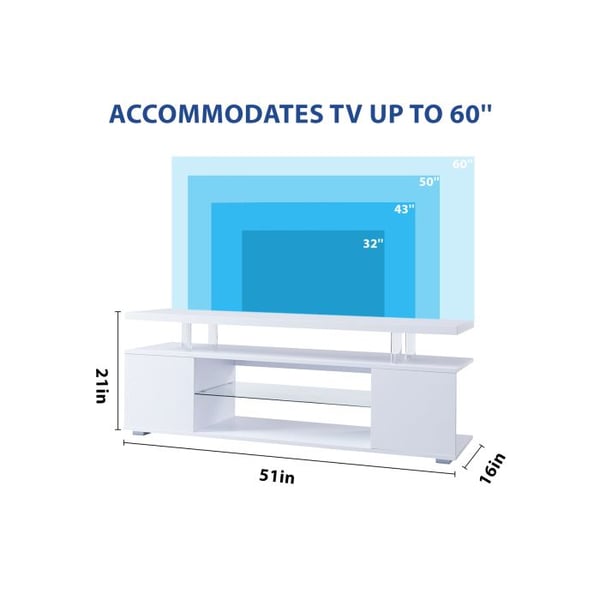TV-møbel til TV 65" LED Game & Entertainment Center Medieopbevaringskonsol