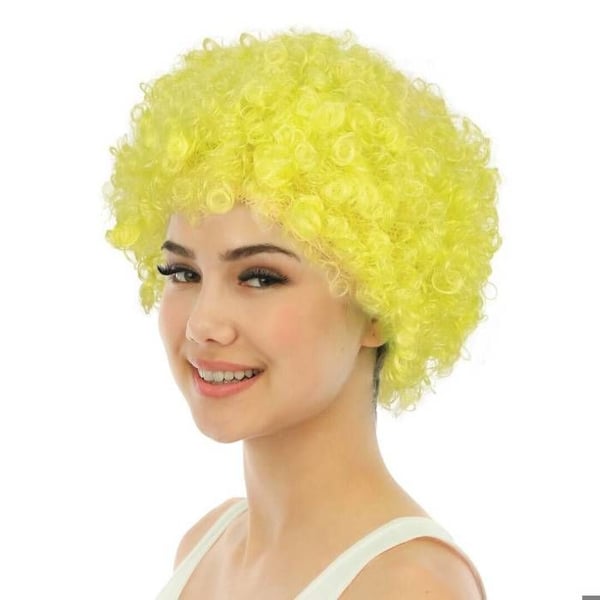 Peruk - LITEN CLOWN - Pop Gul - Mixad - Gul färg