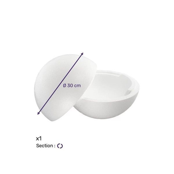 Polystyreneboll - BOLL - 30 cm - Vit - Barn - Blandat