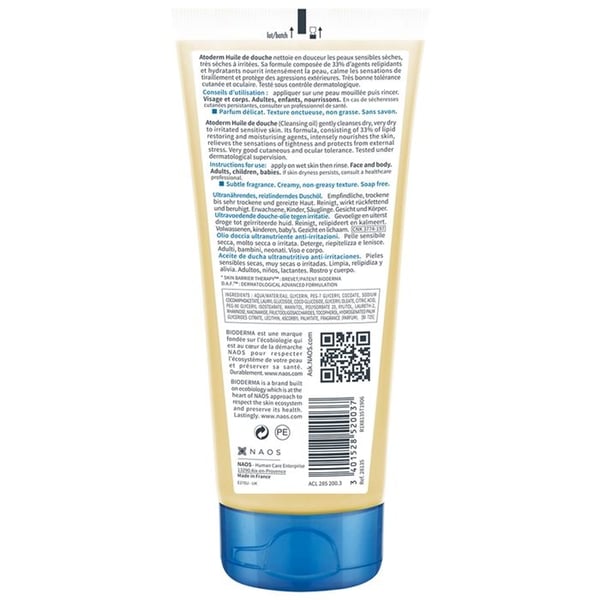 Bioderma Atoderm duscholja 100ml