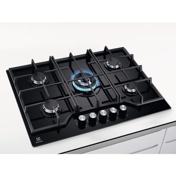 Gasspis - ELECTROLUX - KGG75362K - 5 brännare - 74 x 51 cm - Svart