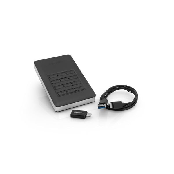 HDD Store 'n' Go säker extern hårddisk med tangentbordsåtkomst - VERBATIM - 1 TB - USB 3.1 Gen 1