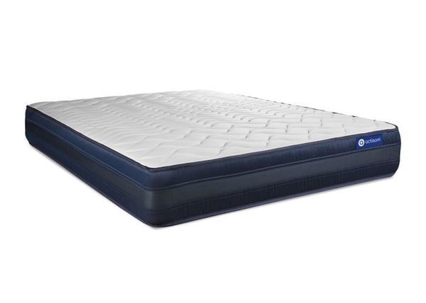 Sängset Matelas Sommier 150x190 cm - Actilatex Tech - Vit Sängram
