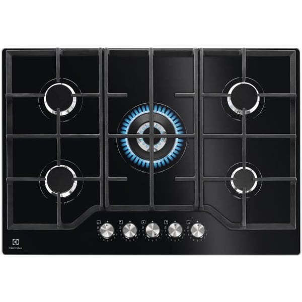 Gasspis - ELECTROLUX - KGG75362K - 5 brännare - 74 x 51 cm - Svart