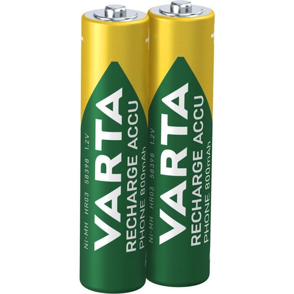 Varta Genopladelige AAA 800 mAh NiMH - 2 Styk i Blister