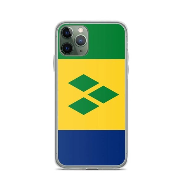 Fodral - PIXELFORMA - iPhone 11 Pro - Flagga för Saint Vincent och Grenadinerna - Mjuk - Stötsäker