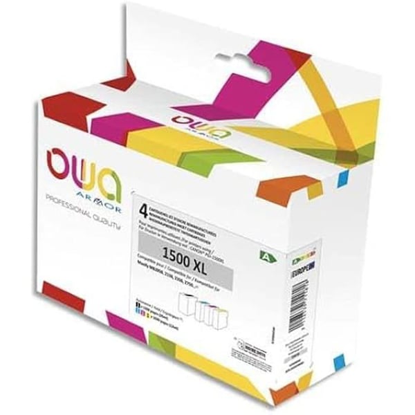 Bläckpatroner - ARMOR - OWA - Paket med 4 - Svart, Gul, Cyan, Magenta - Kompatibel med Canon