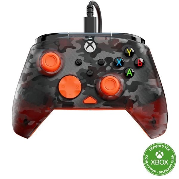 Spelkontroll - Xbox Series X|S, Xbox One och PC - Rematch Core - RGB - Trådad - Svart / Orange Kamouflage - TURTLE BEACH