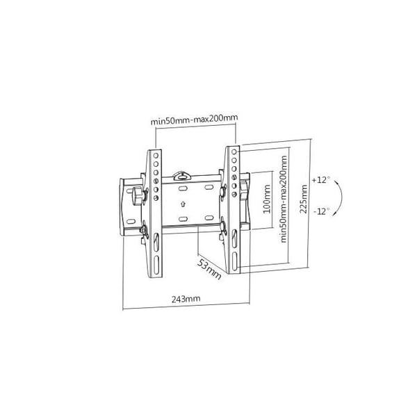 GEMBIRD support til tv 106,7 cm (42) Sort - WM-42T-02