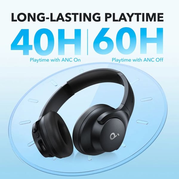Bluetooth-hörlurar - Anker - Q20i - Aktiv brusreducering - 40 timmar - Hi-Res Audio