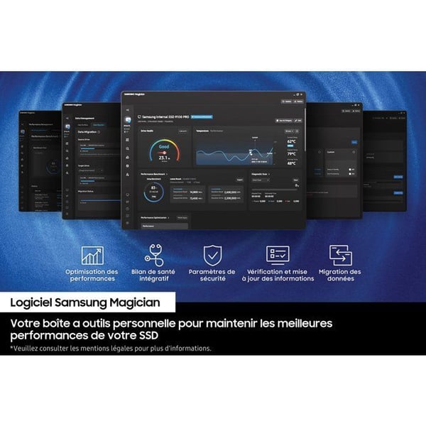 SAMSUNG - 990 PRO - Intern SSD - 2 To - NVMe M.2 PCIe 4.0x4 - Läshastighet upp till 7 450 Mo/s