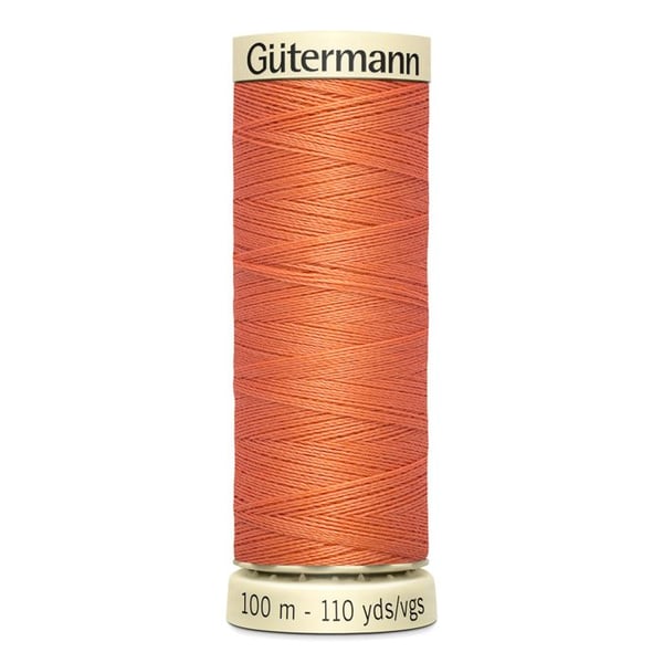Lot om 5 spolar 100m Tråd 100% polyester Gutermann Ref 788988 - Att 895 - korall