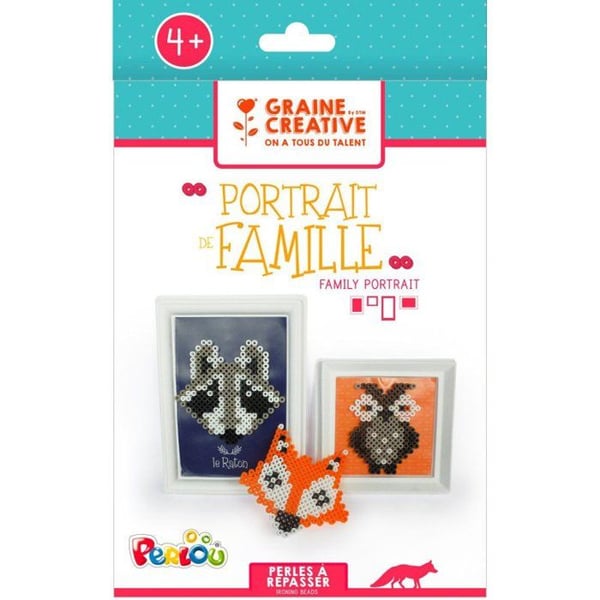 Graine Créative - Perlor att stryka kit Familjporträtt
