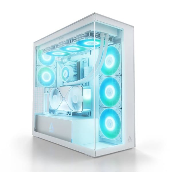 PC-chassi - ARCTIC - ACPCC00017A - Vertikal GPU-montering - Härdat glas - 5 A-RGB-fläktar