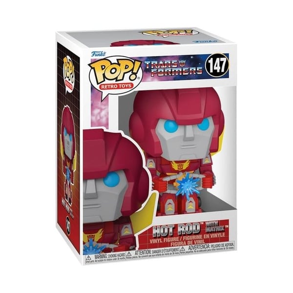 Figurine Funko Pop! N°147 | Transformers | Hot Rod Med Matrix