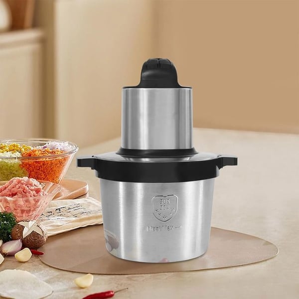 Elektrisk Köttkvarn - SOKANY - Modell 8L - 2 Hastigheter - Rostfritt Stål - Svart/Silver