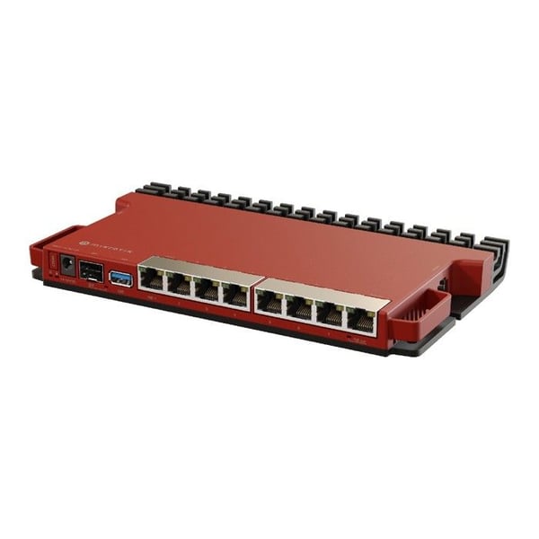 Router - MikroTik - L009UiGS-RM - ARM 800 MHz processor - 8 Ethernet 1G-portar - Rackmontering