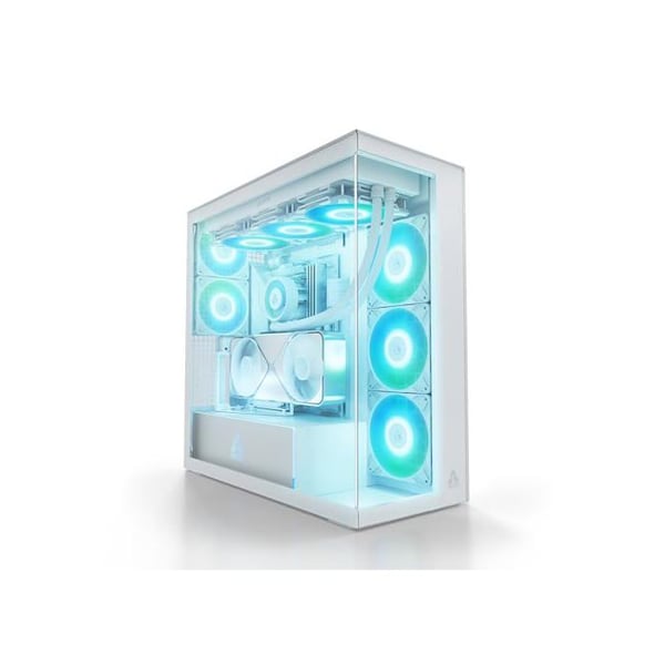PC-chassi - ARCTIC - ACPCC00017A - Vertikal GPU-montering - Härdat glas - 5 A-RGB-fläktar