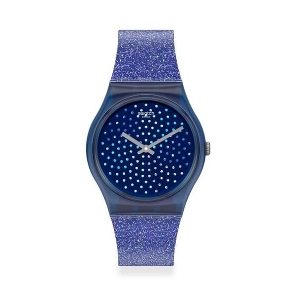 Klocka - SWATCH - Blumino - Armband av glittrande blå silikon - Kvartsrörelse - Analog visning
