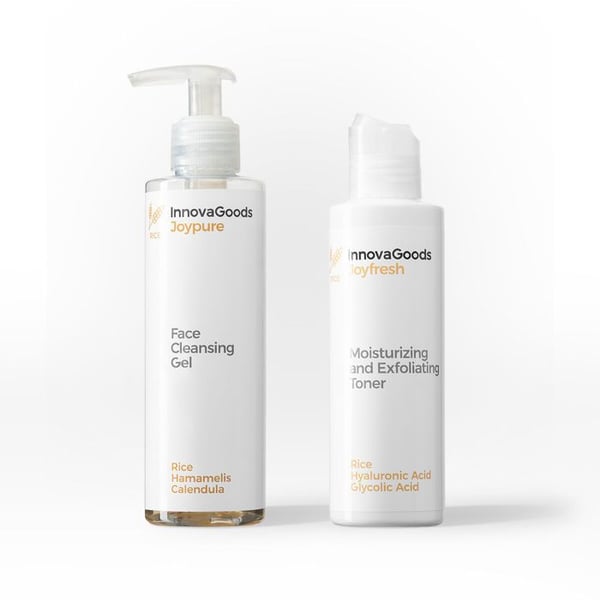 Set av kosmetika - INNOVAGOODS - Pack Duo för ansiktsrengöring - Rengöringsgel 200 ml - Toner 150 ml - Vegansk Set av kosmetika - INNOVAGOODS - Pack Duo för ansiktsrengöring - Rengöringsgel 200 ml - Toner 150 ml - Vegansk