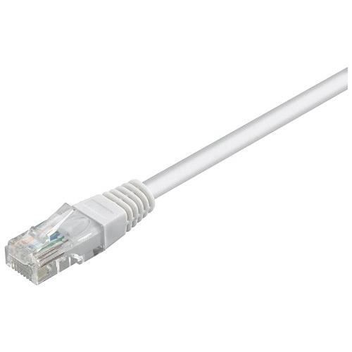 Nätverkskabel - WENTRONIC - CAT 5-200 UTP - 2m - Vit - Han/Han