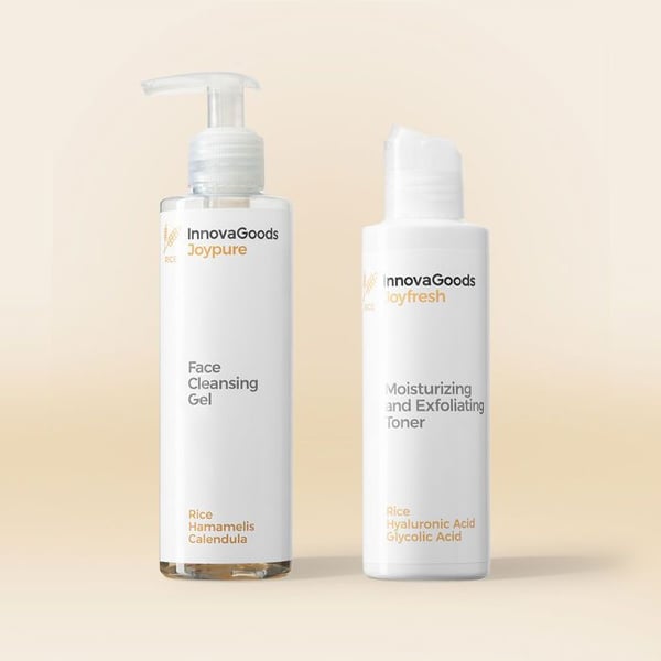 Set av kosmetika - INNOVAGOODS - Pack Duo för ansiktsrengöring - Rengöringsgel 200 ml - Toner 150 ml - Vegansk
