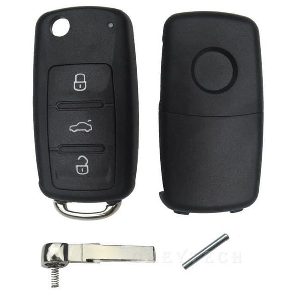Modifierad bilnyckelfodral, Fob-fodral, VW Caddy, Eos, Golf, Jetta, Skoda, Tiguan, Beetle, Polo Pass, Passat B5, VolksWagen, Sea
